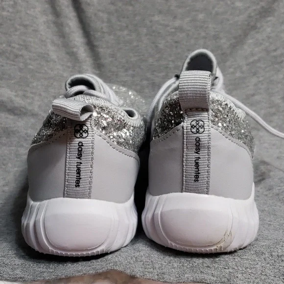 Women's gray silver Glitter shoes 6m daisy Fuentes jacklyn (sr) - Picture 5 of 8